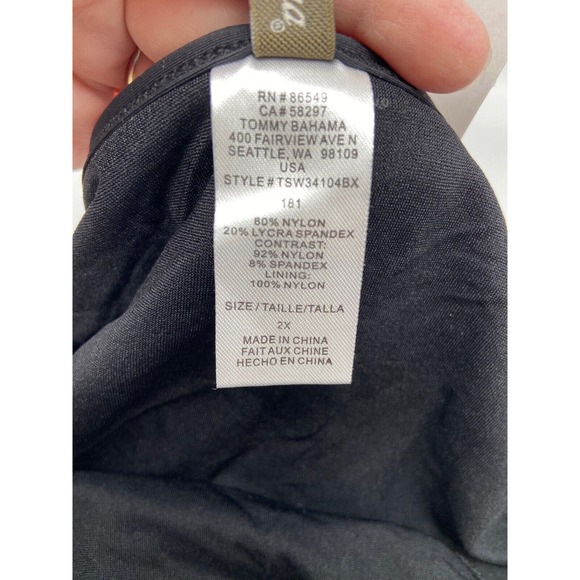 Tommy Bahama Swim Bottoms Womens Plus‎ Sz 2X Black Bikini Stretch - Picture 6 of 10